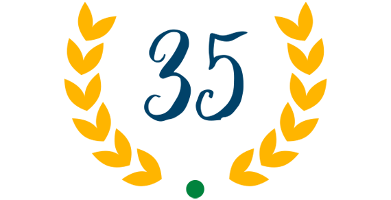 35 in Business Logo